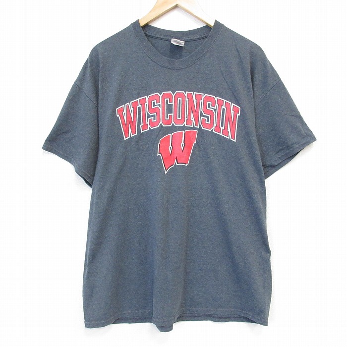 半袖Tシャツ ウィスコンシン グレー XL | 古着