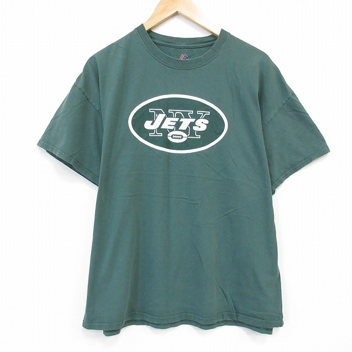 マジェスティック 半袖Tシャツ ニューヨークジェッツ グリーン XL | 古着