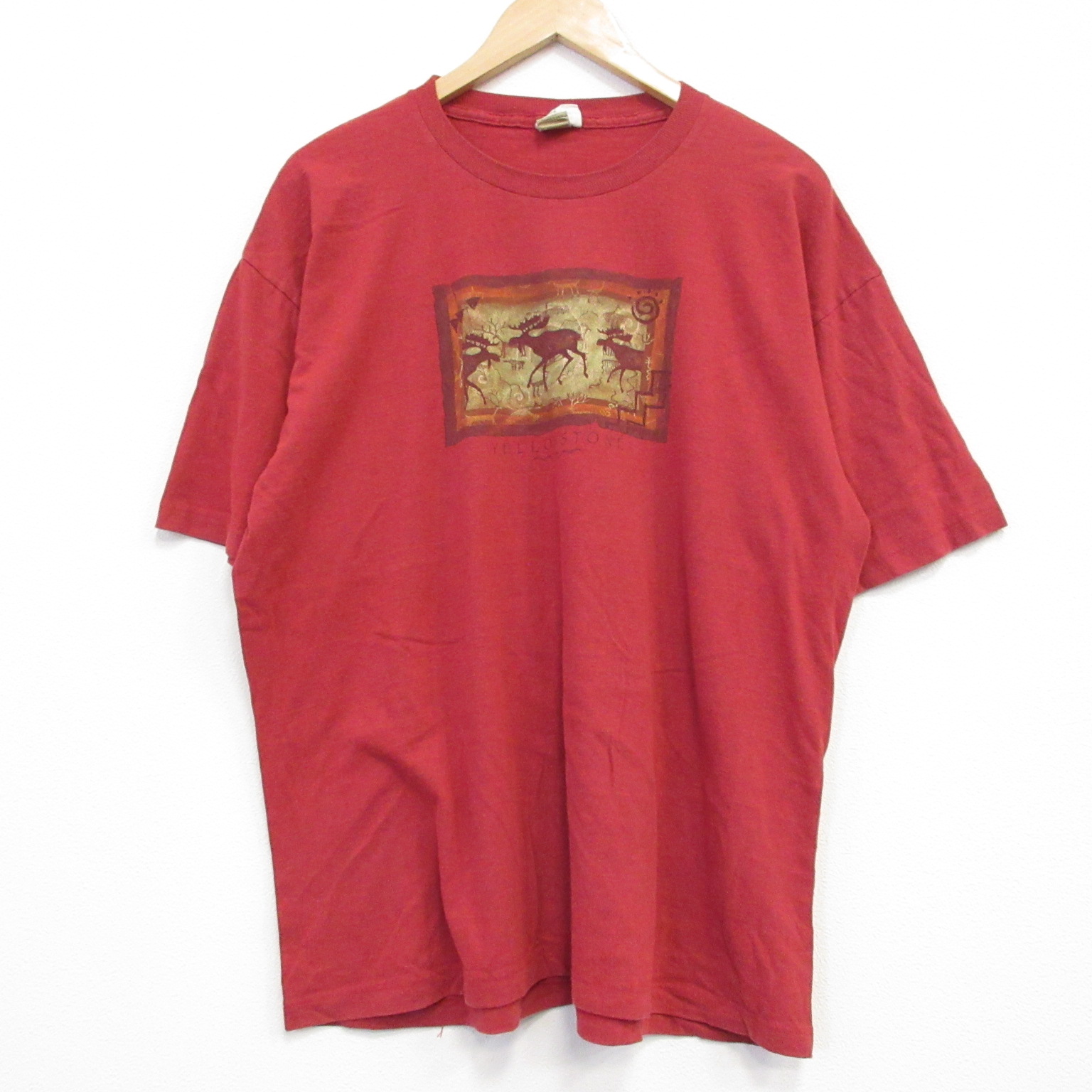 半袖Tシャツ イエローストーン 霜降り レッド XL | 古着