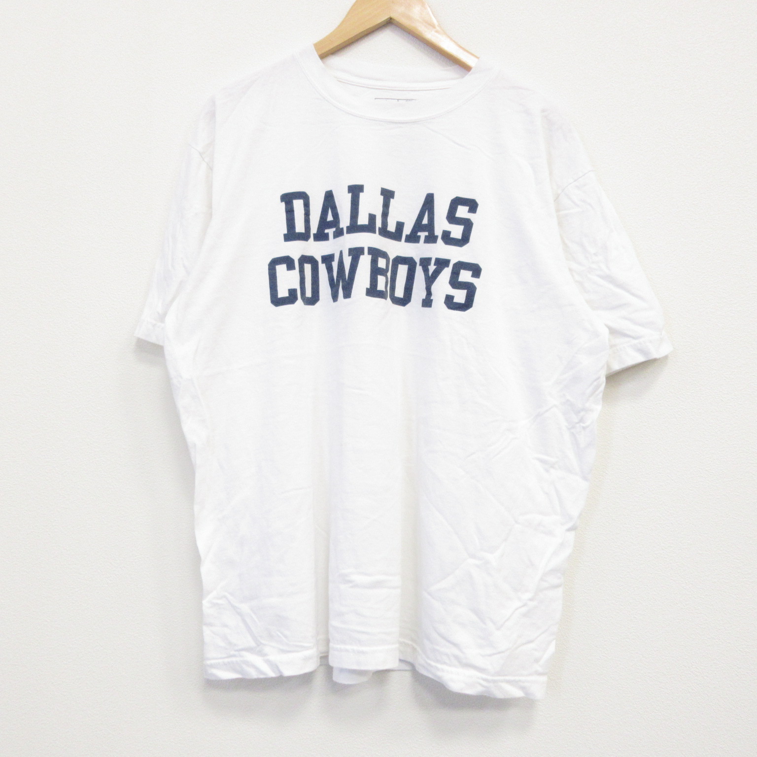 XL★古着 半袖 Tシャツ メンズ NFL ダラスカウボーイズ コットン クルーネック 白 ホワイト アメフト スーパーボウル 25jul19 中古