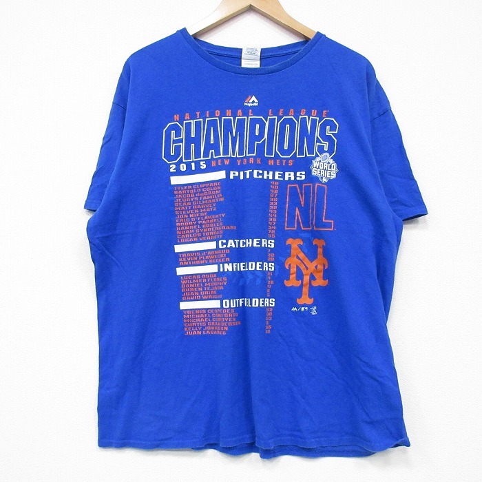 MLB ニューヨークメッツ 半袖Tシャツ ブルー XL | 古着