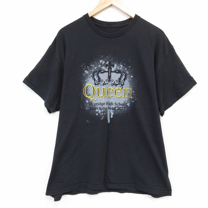 クィーン 半袖Tシャツ 企業広告 ブラック XL | 古着