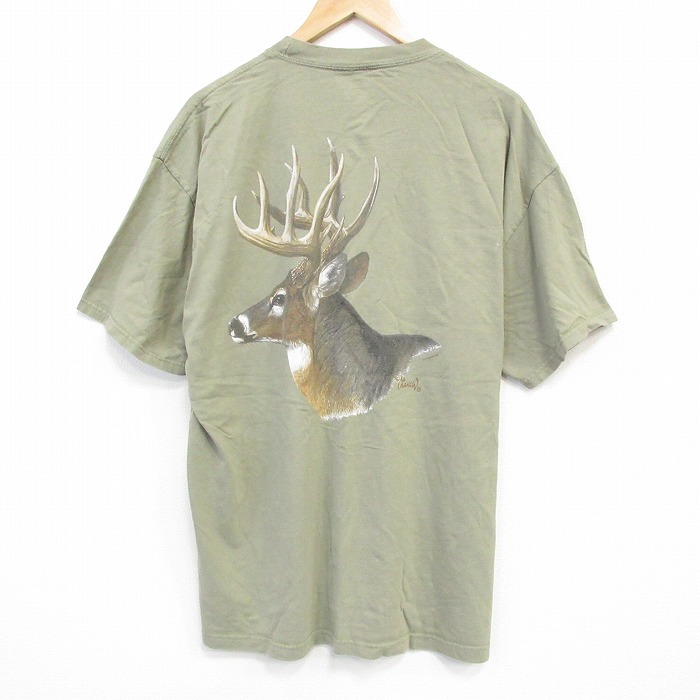 半袖Tシャツ シカ グリーン XL | 古着
