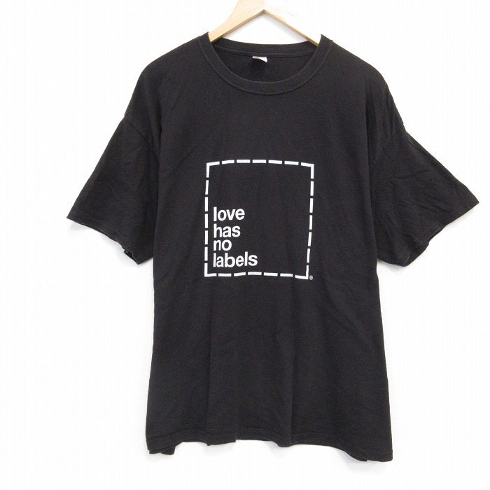 ヘインズ 半袖Tシャツ love ブラック XL | 古着