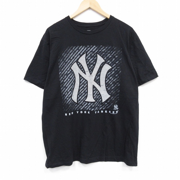 MLB ニューヨークヤンキース 半袖Tシャツ ブラック XL | 古着