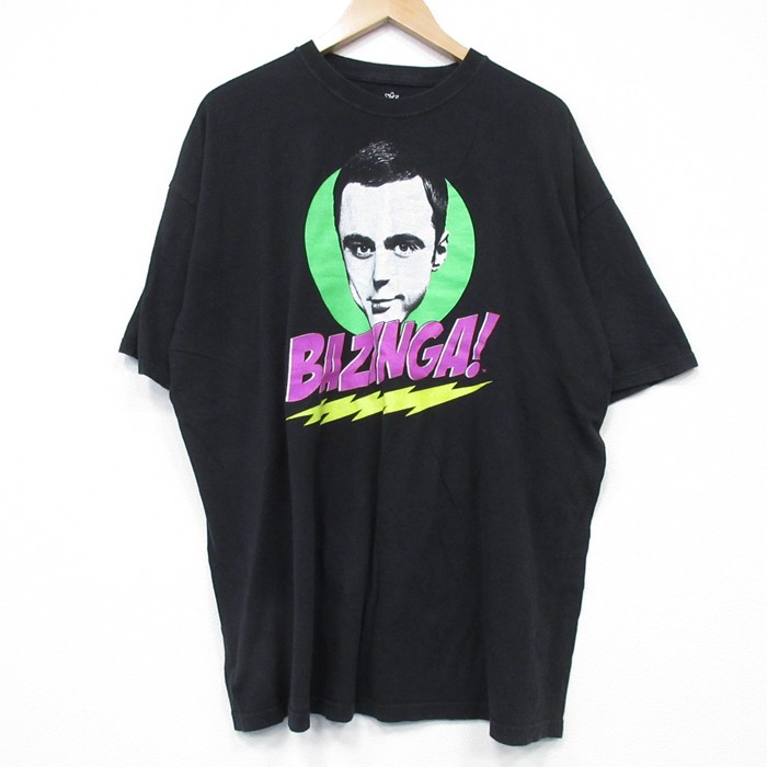 XL★古着 リップルジャンクション 半袖 Tシャツ メンズ ドラマ ビッグバンセオリー 大きいサイズ コットン クルーネック 黒 ブラック 25jul25 中古