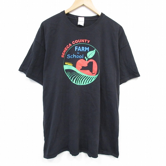 半袖Tシャツ リンゴ ブラック XL | 古着