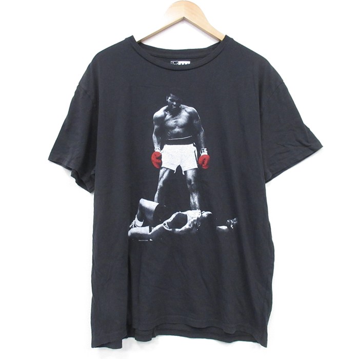 XL★古着 半袖 Tシャツ メンズ モハメドアリコットン クルーネック 黒 ブラック 25jul31 中古