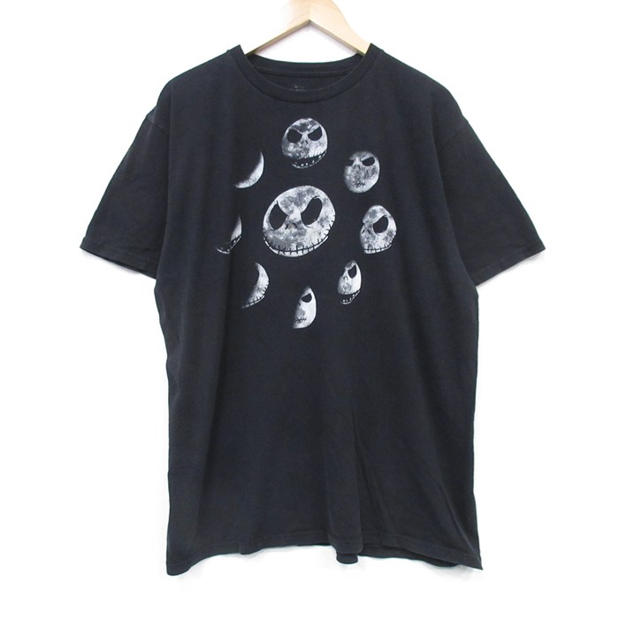 XL★古着 半袖 Tシャツ メンズ ディズニー DISNEY ナイトメアビフォアクリスマス大きいサイズ クルーネック 黒 ブラック 25jul31 中古
