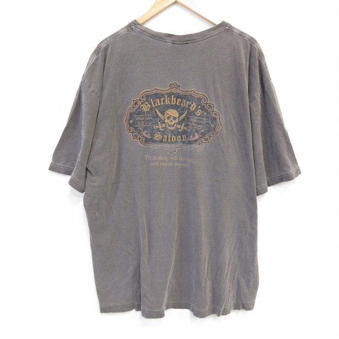 スカルパイレーツ 半袖Tシャツ ブラウン XL | 古着