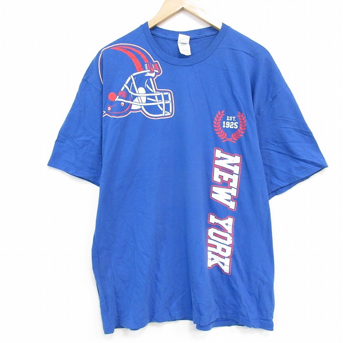 NFL ニューヨークジャイアンツ 半袖Tシャツ アメフト ブルー XL | 古着