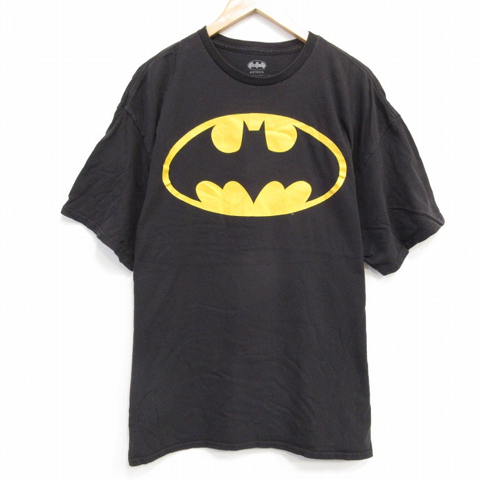 XL★古着 半袖 Tシャツ メンズDCコミックス バットマン BATMAN 大きいサイズ コットン クルーネック 黒 ブラック 25aug01 中古 メンズ