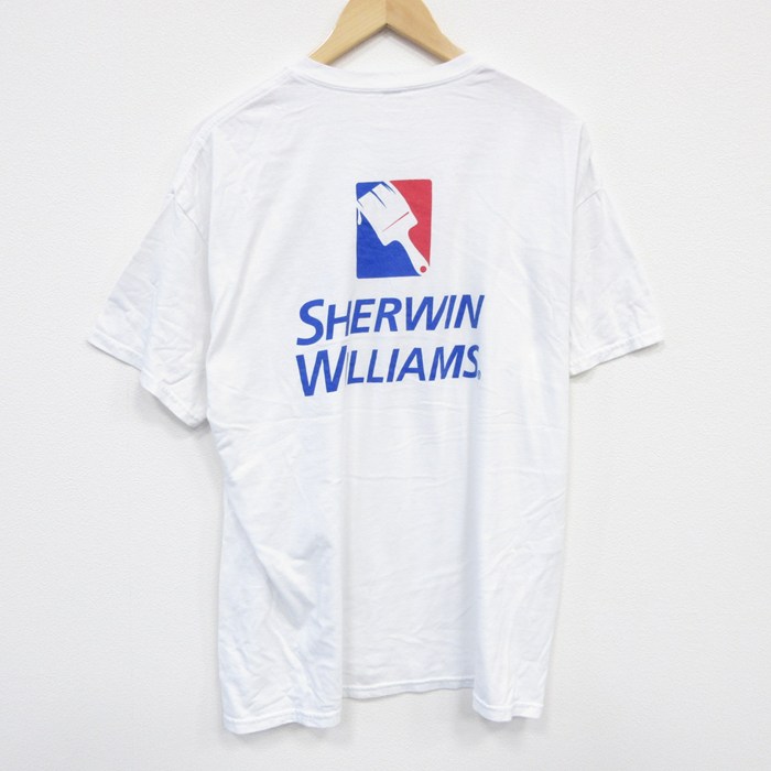 XL★古着 半袖 Tシャツ メンズ シャーウィンウィリアムズ クルーネック 白 ホワイト 25aug02 中古