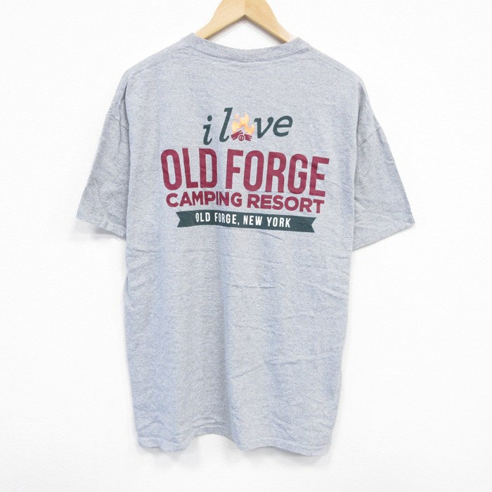 XL★古着 MVスポーツ 半袖 Tシャツ メンズ OLD クルーネック グレー 霜降り 25aug02 中古