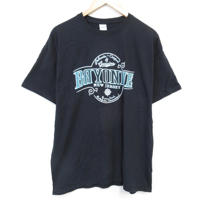 XL★古着 半袖 Tシャツ メンズ ニュージャージー コットン クルーネック 黒 ブラック 25aug02 中古