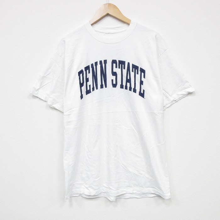 L★古着 半袖 Tシャツ メンズ PENN クルーネック 白 ホワイト 25aug21 中古
