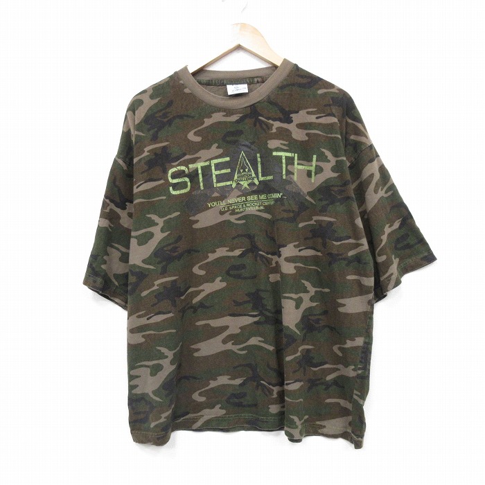 【50%OFF】STEALTH 半袖Tシャツ 迷彩 グリーン XL | 古着
