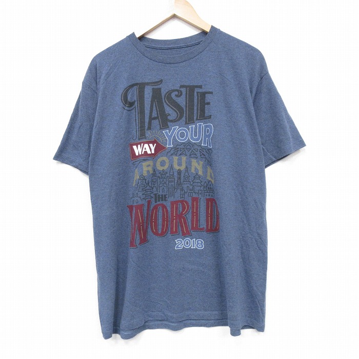 TASTE 半袖Tシャツ 霜降り ネイビー XL | 古着