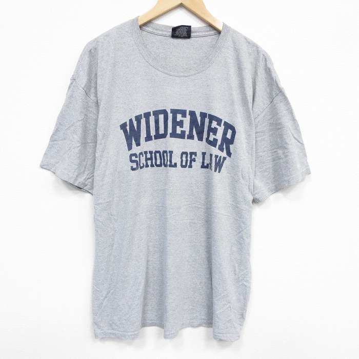 XL★古着 MVスポーツ 半袖 Tシャツ メンズ WIDENER 大きいサイズ クルーネック グレー 霜降り 25aug18 中古