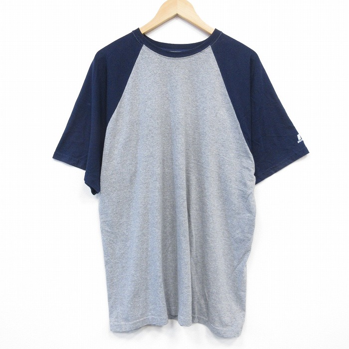 ラッセル 半袖Tシャツ ラグラン グレー XL | 古着