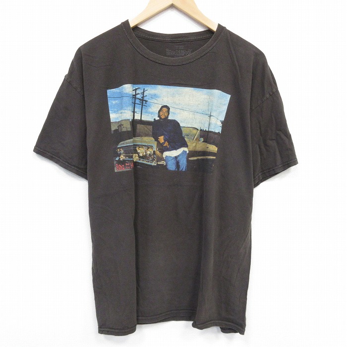 XL★古着 半袖 Tシャツ メンズ 映画 ボーイズンザフッド アイスキューブ 大きいサイズ コットン クルーネック 黒 ブラック 25aug22 中古