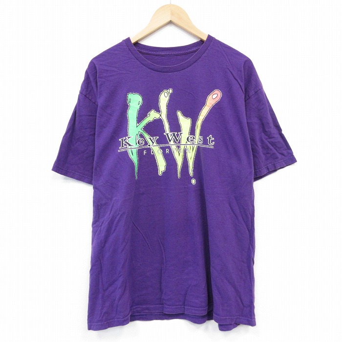 キーウエスト 半袖Tシャツ パープル XL | 古着