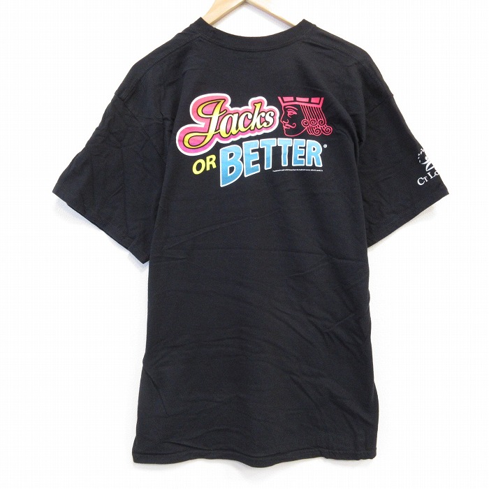 XL★古着 半袖 Tシャツ メンズ BETTER コットン クルーネック 黒 ブラック 25aug26 中古