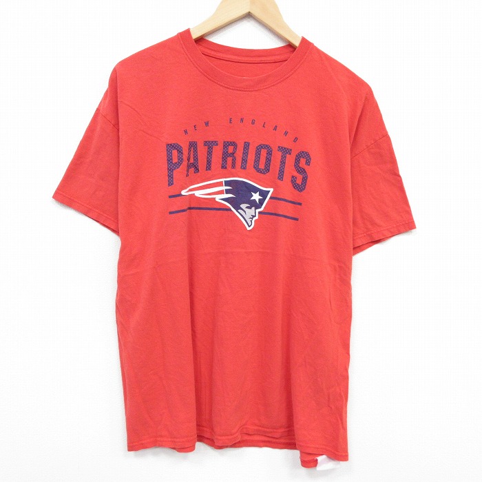 NFL ニューイングランドペイトリオッツ 半袖Tシャツ アメフト レッド XL | 古着