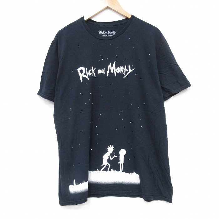 半袖Tシャツ リックアンドモーティ ブラック XL | 古着