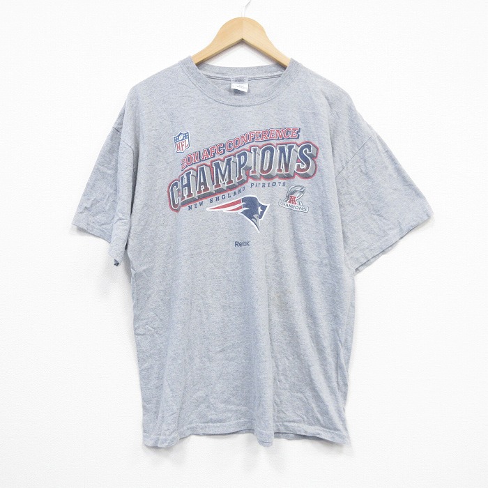NFL ニューイングランドペイトリオッツ 半袖Tシャツ アメフト グレー XL | 古着