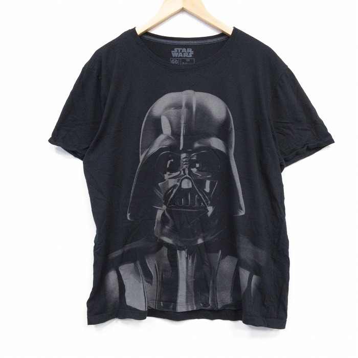 【50%OFF】XL★古着 半袖 Tシャツ メンズ スターウォーズ STAR WARS ダースベイダー 大きいサイズ クルーネック 黒 ブラック 25aug29 中古