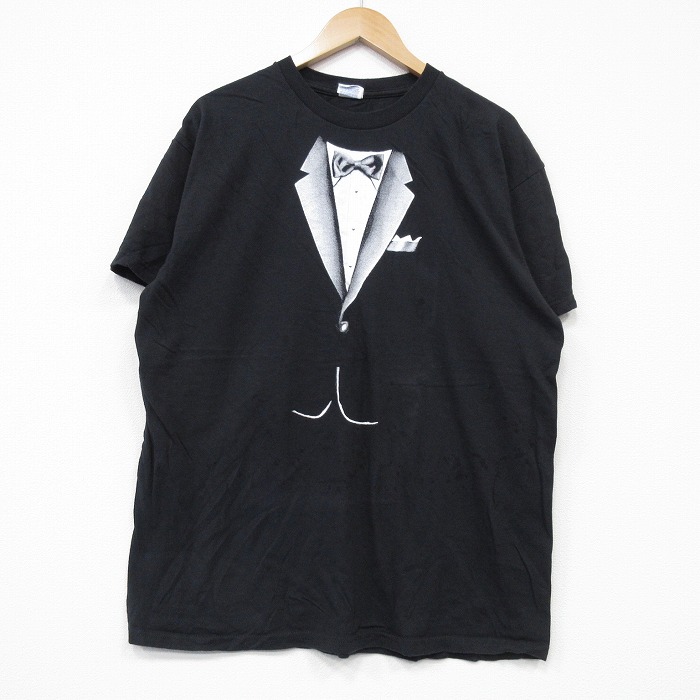 【50%OFF】タキシード 半袖Tシャツ ブラック XL | 古着