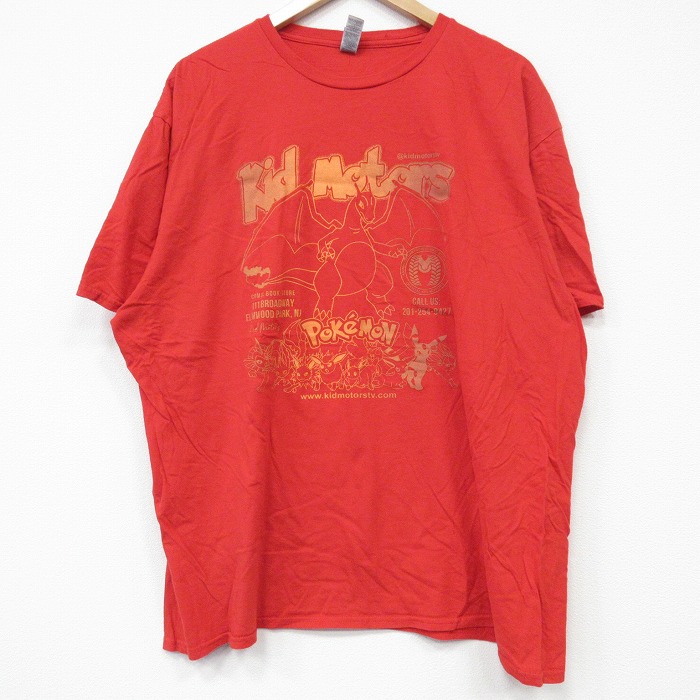 【50%OFF】半袖Tシャツ ポケットモンスター レッド XL | 古着