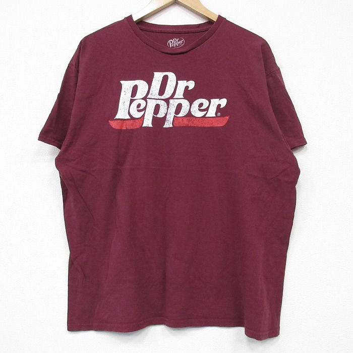 L★古着 半袖 Tシャツ メンズ ドクターペッパー コットン クルーネック エンジ 25sep08 中古