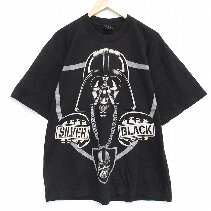 XL★古着 半袖 Tシャツ メンズ スターウォーズ STAR WARS ダースベイダー 大きいサイズ コットン クルーネック USA製 黒 ブラック 25sep08 中古