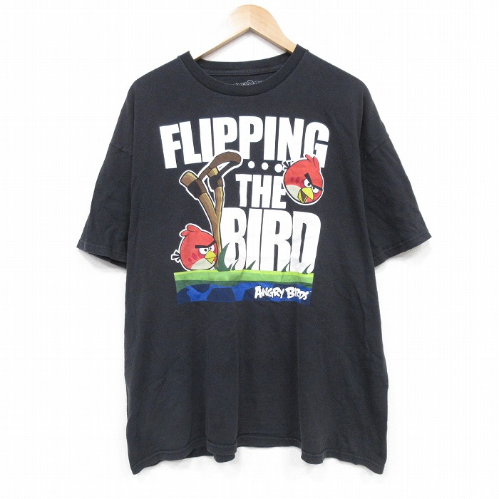 【50%OFF】半袖Tシャツ アングリーバード ブラック XL | 古着