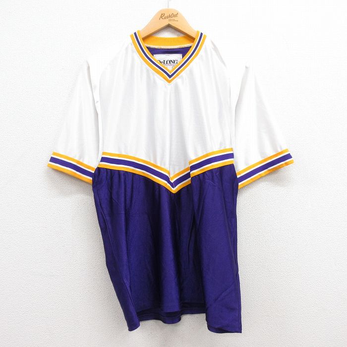 デロング 90s 半袖Tシャツ Vネック ホワイト L | 古着
