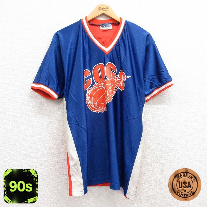 COGS 90s 半袖Tシャツ バスケットボール ブルー XL | 古着