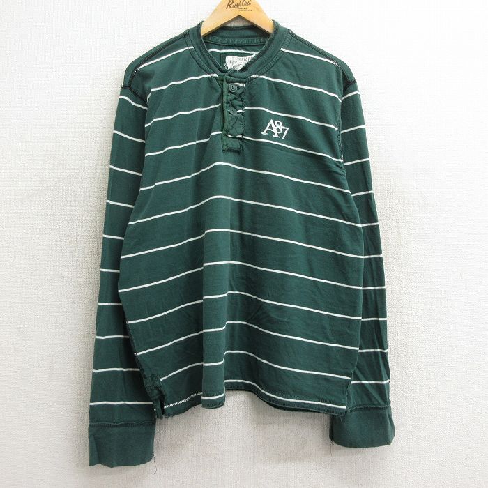 エアロポステール A87 長袖Tシャツ ボーダー グリーン XL | 古着
