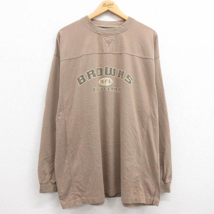 リー 00s 長袖Tシャツ クリーブランドブラウンズ ブラウン XL | 古着
