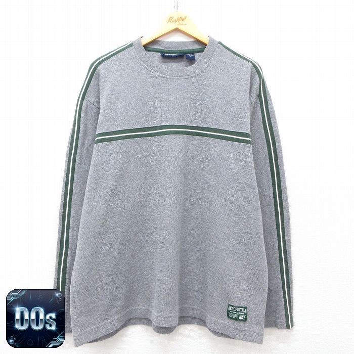 【50%OFF】エアロポステール 00s 長袖Tシャツ グレー XL | 古着