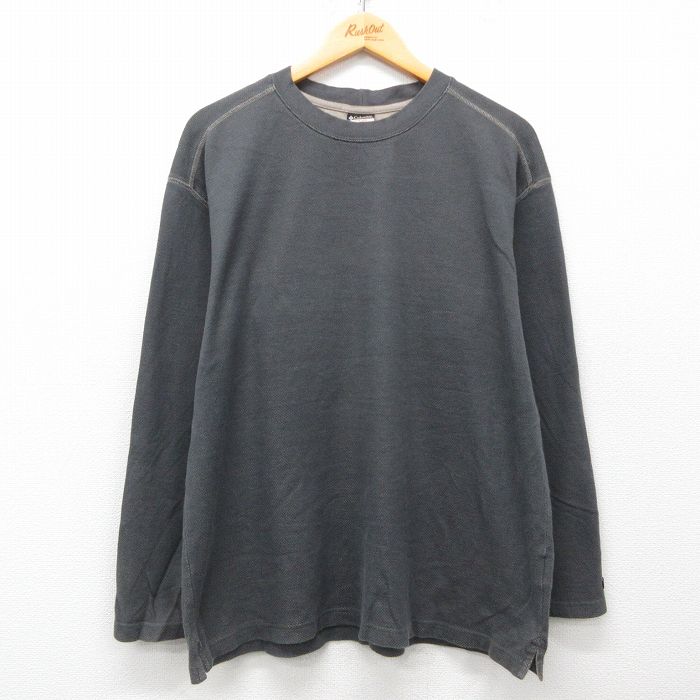 XL★古着 コロンビア COLUMBIA 長袖 ビンテージ Tシャツ メンズ 00年代 00s コットン クルーネック グレー 25apr26 中古