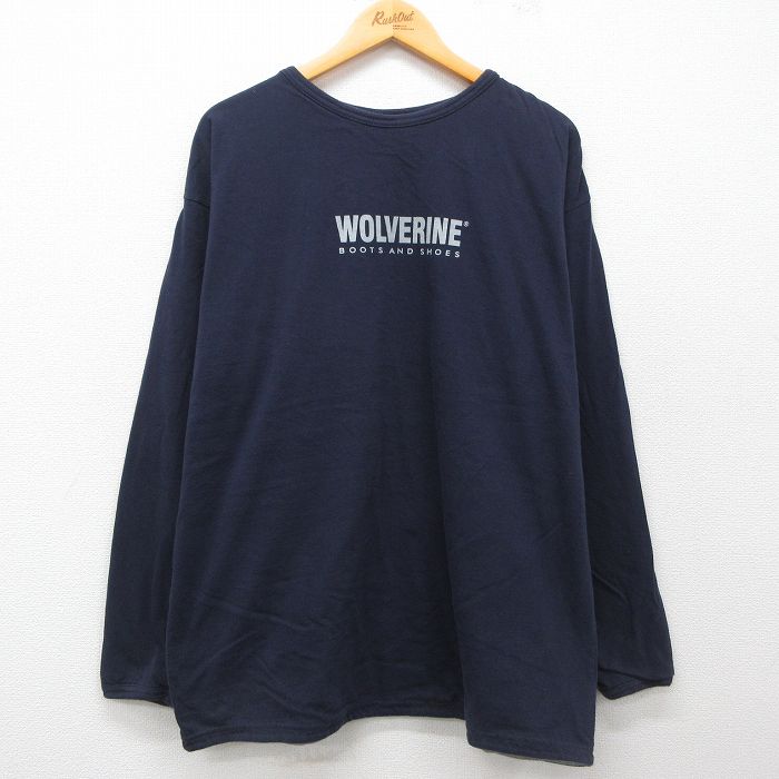 ウルバリン 長袖Tシャツ リバーシブル ネイビー XL | 古着