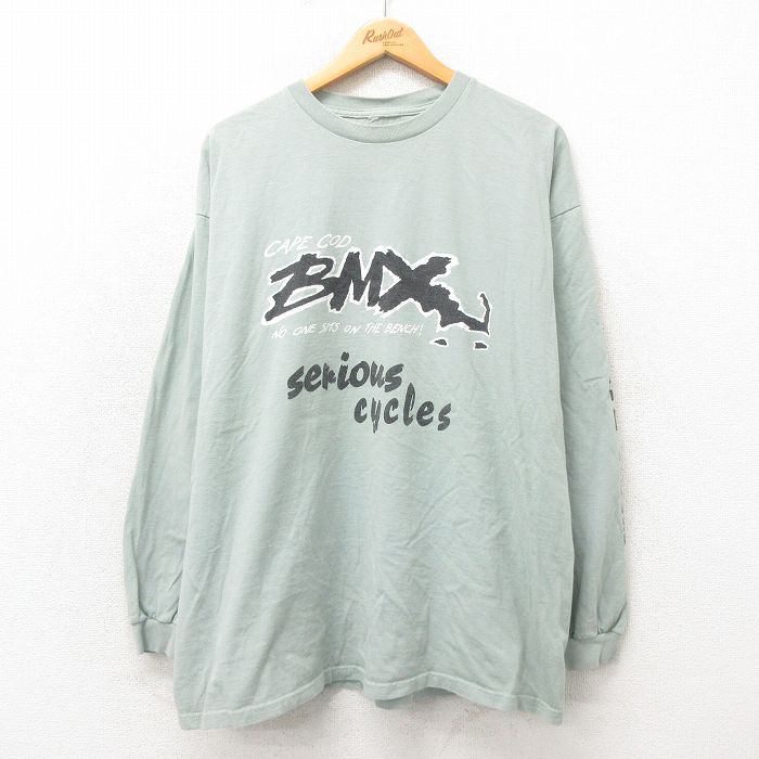 【50%OFF】00s 長袖Tシャツ BMX グリーン XL | 古着