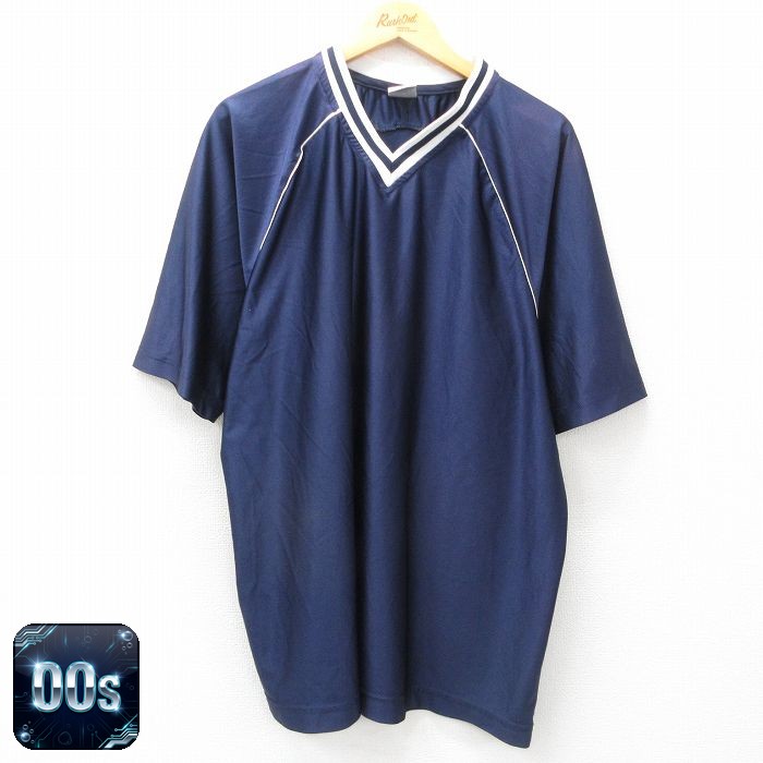 【50%OFF】00s 半袖Tシャツ Vネック ネイビー XL | 古着