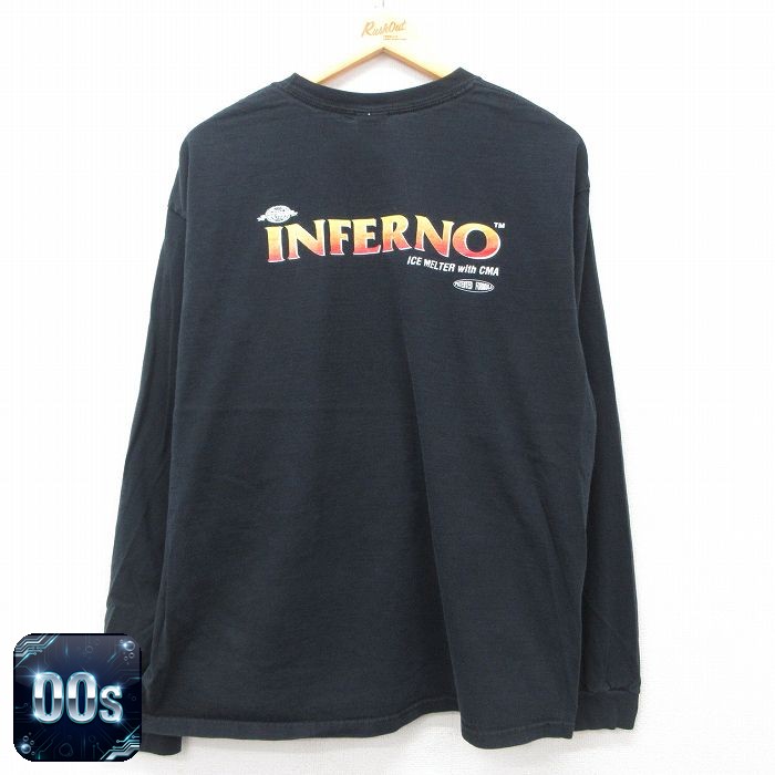 00s 長袖Tシャツ INFERNO LIKARR ブラック XL | 古着