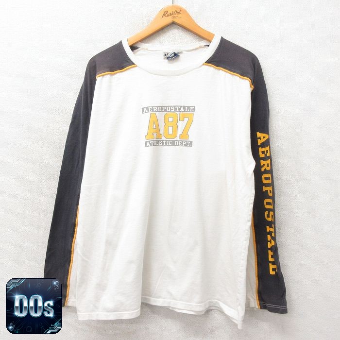 【50%OFF】エアロポステール 00s 長袖Tシャツ ホワイト XL | 古着