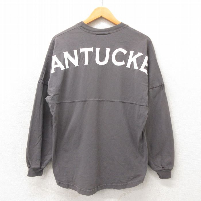 L★古着 長袖 Tシャツ メンズ ナンタケット コットン クルーネック USA製 グレー 25may21 中古
