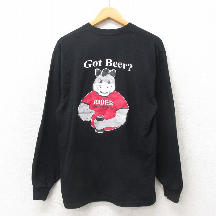 【20%OFF】L★古着 ジャージーズ 長袖 ビンテージ Tシャツ メンズ 00年代 00s Got クルーネック 黒 ブラック 25may22 中古