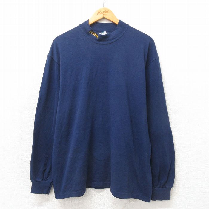 XL★古着 長袖 ビンテージ Tシャツ メンズ 00年代 00s ウルバリン クルーネック 紺 ネイビー 25may23 中古